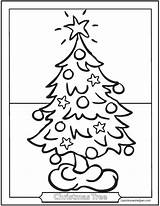 Christmas Coloring Tree Pages Catholic Star Skirt Color Printable Decorations Ornaments Darling Getcolorings Saintanneshelper sketch template