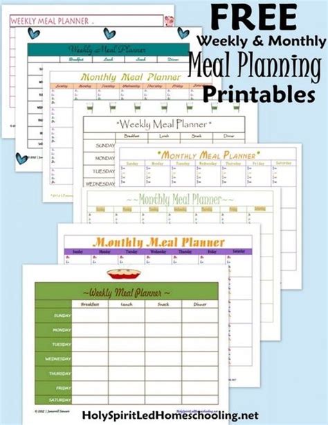 top  ideas  printables  pinterest weekly meal plans