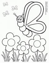 Coloring Spring Pages Kids Time Print Popular sketch template