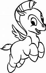 Pegasus Coloring Pages Baby Pony Adults Little Smiling Printable Smile Getcolorings Getdrawings Drawing Print Kids Pag Sheets Color Colorings Special sketch template
