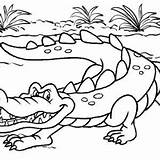 Crocodile Coloring Pages Nine Friendly Fun Wild sketch template