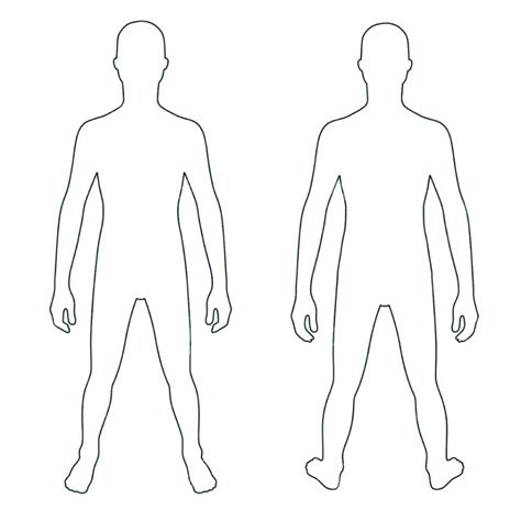 human body outline  pin body outline template  kids clipart