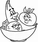 Bowl Fruit Drawing Fruits Bowls Coloring Sketch Cartoon Clipart Getdrawings Pages sketch template