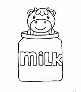 Milk Coloring Carton Pages Getcolorings Color Cow sketch template