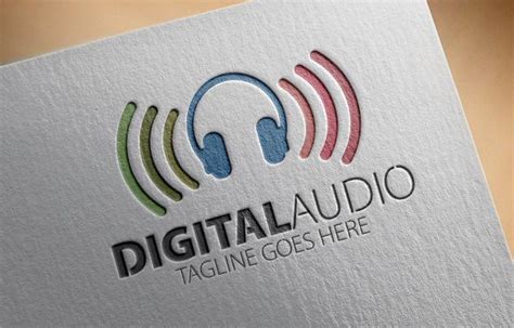 digital audio logo logotip