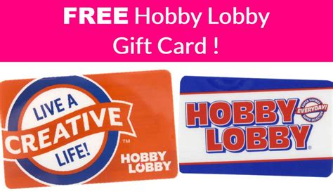 hobby lobby gift card  samples  mail