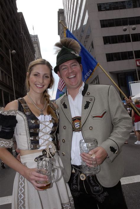 German Couple At Cincinnati Oktoberfest German Traditional Clothing