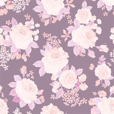 floral seamless pattern flower background garden texture  vector art  vecteezy