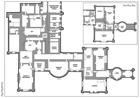 swinton park luxury castle hotel spa cookery school  venue ground floor plan