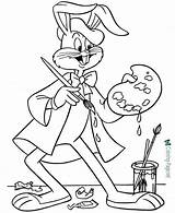 Coloring Bunny Bugs Pages Printable Cartoons Kids Below Click sketch template