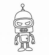 Bender Coloring Pages Chibi sketch template