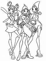 Coloring Pages Winx Club Printable Girls Colouring Realistic sketch template