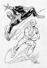 Flash Marvel John Byrne Vs Man Spider Comics Coloring Dc Comic Artists Books Book Drawing Heroes Anime Bryne Choose Board sketch template