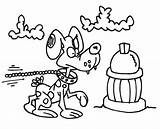 Fire Dog Hydrant Coloring Pages sketch template