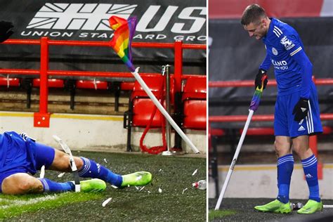 Vardy Absolutely Destroys Corner Flag After Sheff Wed Fan Scores Injury