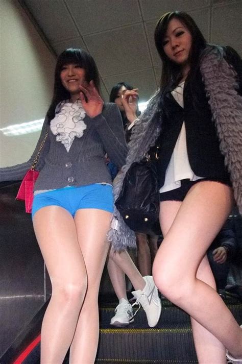 Taiwanese Girls Mimic No Pants Day To Save Environment