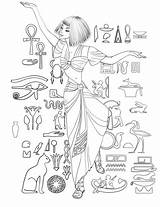 Coloring Ancient Egyptian Girl Pages Drawing Dancing Printable Egypt Supercoloring Categories Getdrawings sketch template