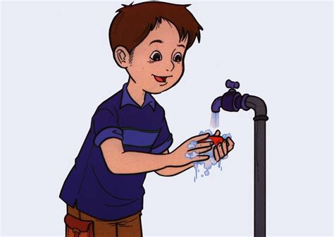 gambar tangan  cuci tangan kartun gambar kartun anak