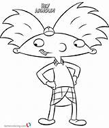 Arnold Hey Coloring Pages Smiling Printable Rockos Modern Life Template Draw sketch template