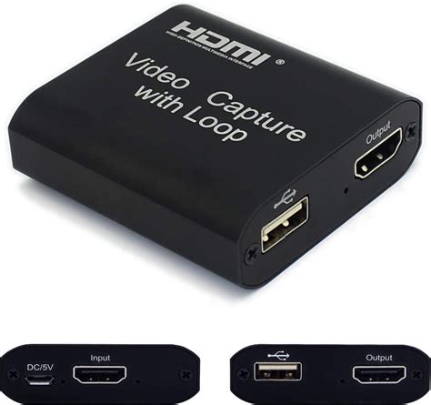 4k audio video capture card with loop out hdmi to hdmi usb