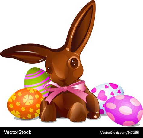 chocolate easter bunny royalty  vector image