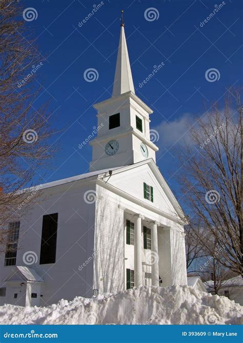 winter church stock image image  snow religion steeple