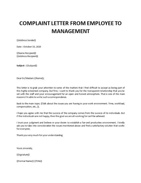 business complaint letter template   word lettering types