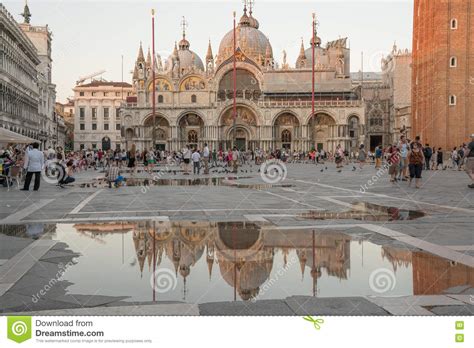 San Marco Square In Front Of St Mark S Basilica In Venice