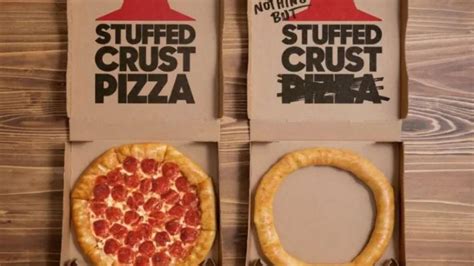 pizza hut launch ‘nothing but stuffed crust dough ring with no pizza