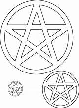 Wiccan Pagan Magick Shadows sketch template