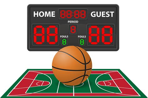 basketball sports digital scoreboard vector illustration  vector