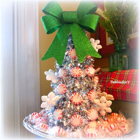 sparkly peppermint christmas tree dollar tree craft