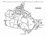 Canada Blank Provinces Allfreeprintable Capitals Ottawa Informasjon sketch template