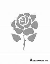 Stencils Printable Stencil Rose Patterns Flower Cut Easy Pattern Templates Painting Flowers Printables Paint Designs Rosa Pumpkin Carving Beautiful Thorns sketch template