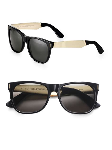retrosuperfuture basic wayfarer sunglasses  black  men lyst