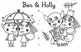 Ben Holly Coloring Pages Romantic Sweet Cute Kids sketch template