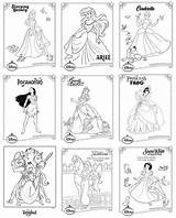 Disney Coloring Pages Printable Princesses Princess Everfreecoloring sketch template