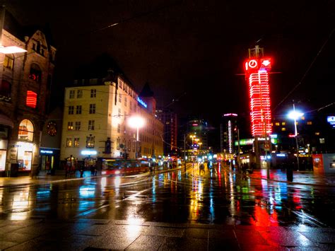 night view  downtown oslo norway foxnomad