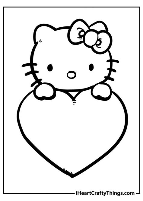 kitty coloring pages cute