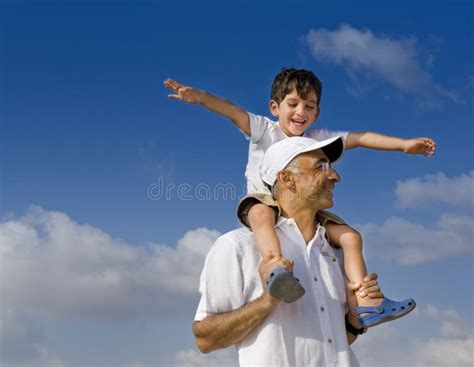 child  man shoulders stock photo image  male horizontal