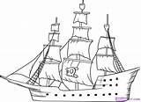 Drawing Ship Pirate Ships sketch template