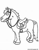 Horse Cartoon Coloring Saddle Pages Drawing Kids Easy Clipart Cartoons Printable Cliparts Color Print Horses Clip Gif Info Library Popular sketch template