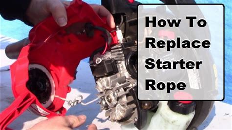 How To Replace The Starter Rope On A Craftsman Leaf Blower Youtube