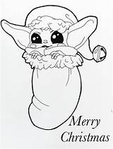 Yoda Baby Pages Coloring Christmas Merry Coloringpagesonly sketch template