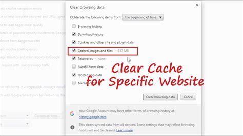 clear cache   specific website   chrome youtube