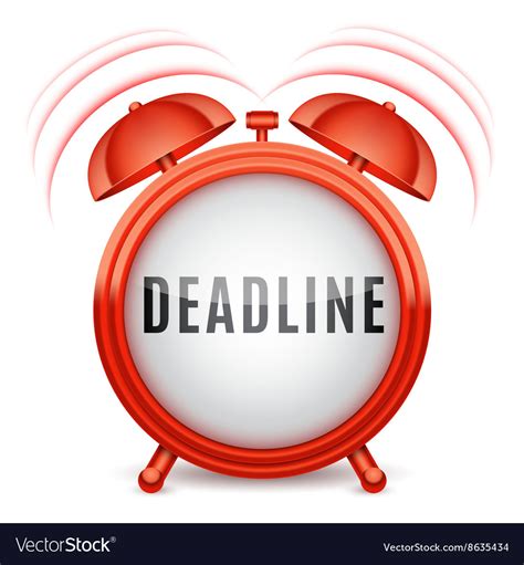 alarm clock  deadline word royalty  vector image