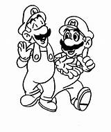 Mario Coloring Pages Super Brothers Printable Kids sketch template