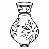 Vase Flower Coloring Pages Drawing Printable Brilliant Getcolorings Col Getdrawings sketch template