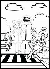Safety Road Coloring Traffic Pages Preschool Drawing Stop Kids Activities Rules Children Signs Colouring Light Printable Worksheets Bus Pedestrian Week sketch template