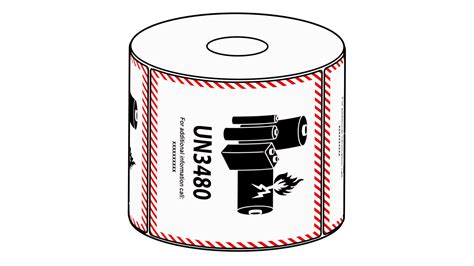 xmm lithium battery mark  label   roll thermal labels